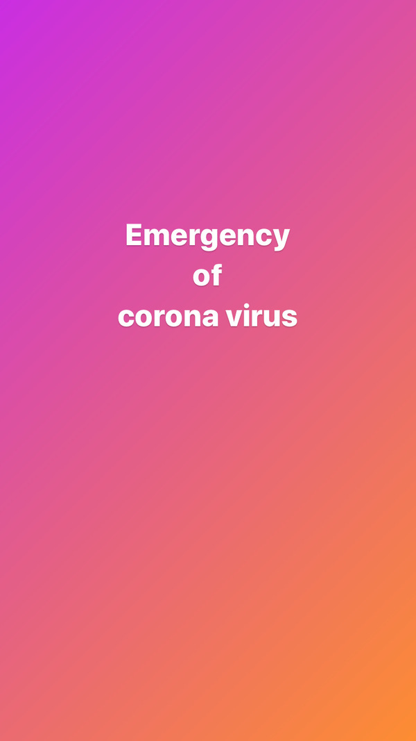 Emergency of corona virus